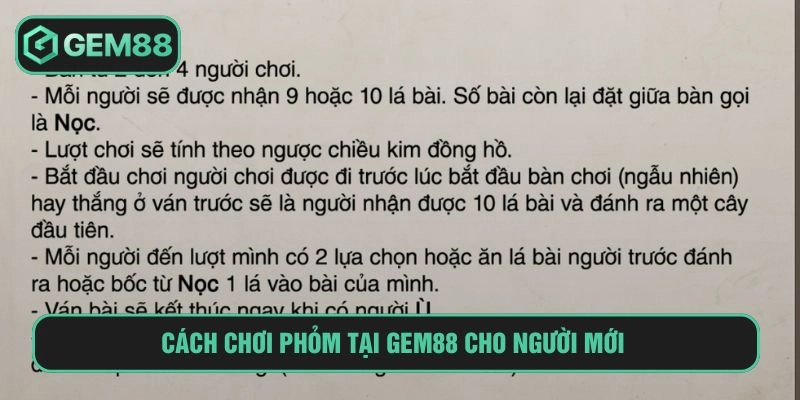 Phỏm GEM88 Và Tham Gia Đấu Trí, Đặt Cược Đỉnh Nhất Cách chơi phỏm tại GEM88 cho người mới