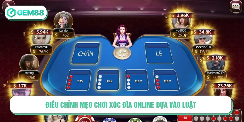 Mẹo Chơi Xóc Đĩa Online Chuẩn Tại Gem88 Đảm Bảo Thắng Lớn Điều chỉnh mẹo chơi xóc đĩa online khi hiểu cửa cược