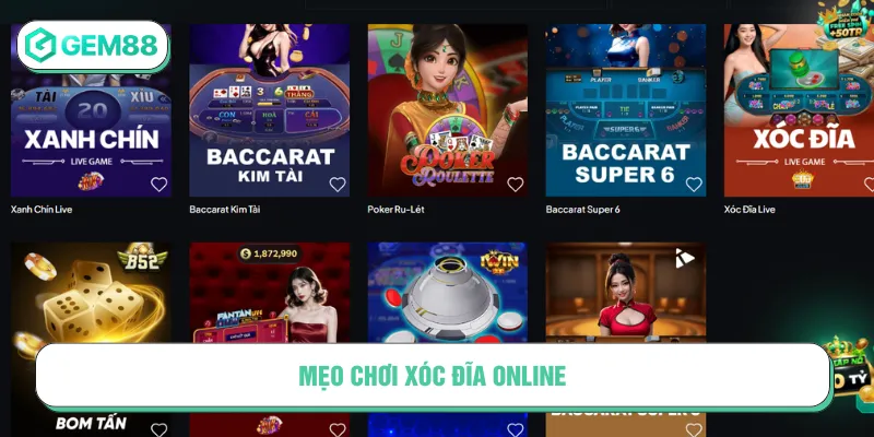 Mẹo Chơi Xóc Đĩa Online Chuẩn Tại Gem88 Đảm Bảo Thắng Lớn mẹo chơi xóc đĩa online